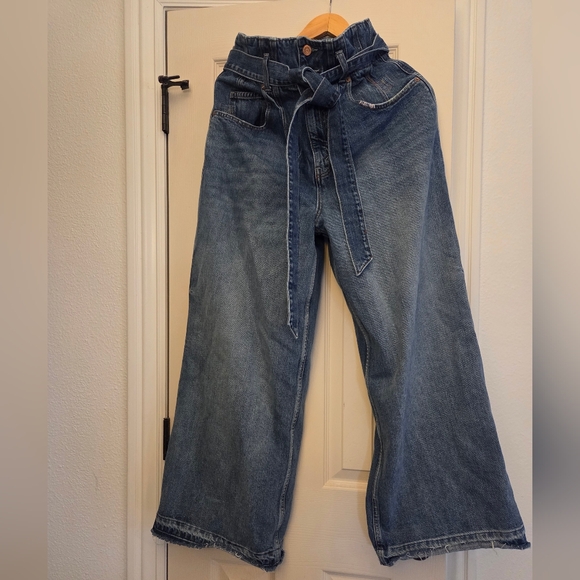 Scotch & Soda Relaxed Wide Leg Tie Waist Jeans - Picture 4 of 13